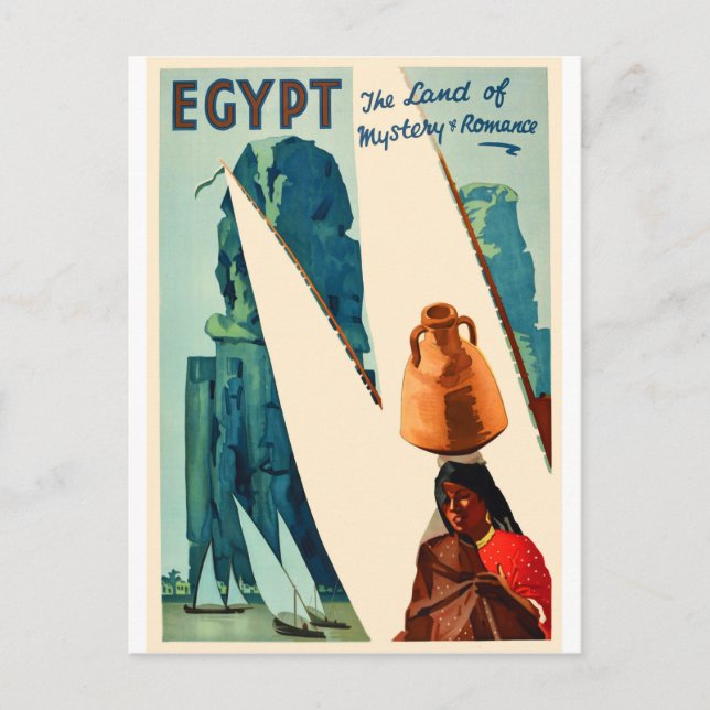 Postal Egipto: Navegando por el río Nail (Anverso)