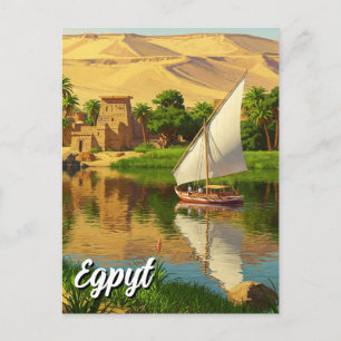 Postal Egipto Nile Felucca