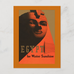 Postal Egipto por los viajes de invierno por el sol