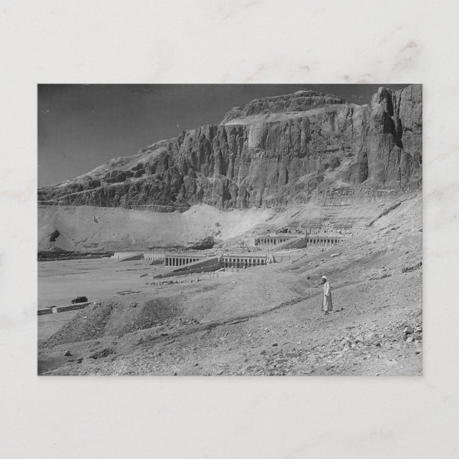 Postal Egipto. Templo de Deir El Bahre, alrededor de 1936 (Anverso)