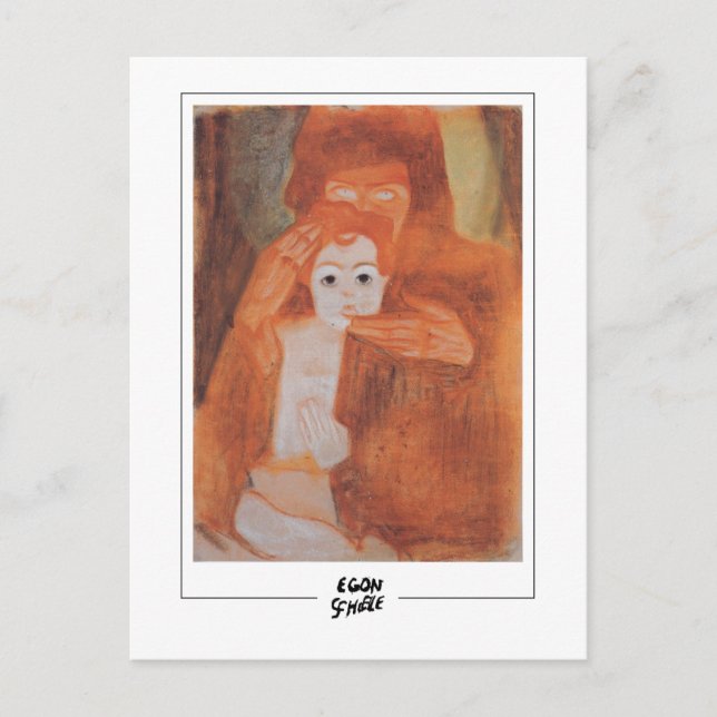 Postal Egon Schiele #10-2 - Arte Refinado (Anverso)