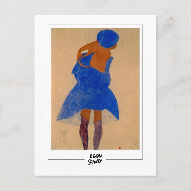 Postal Egon Schiele #110-2 - Arte Refinado (Anverso)