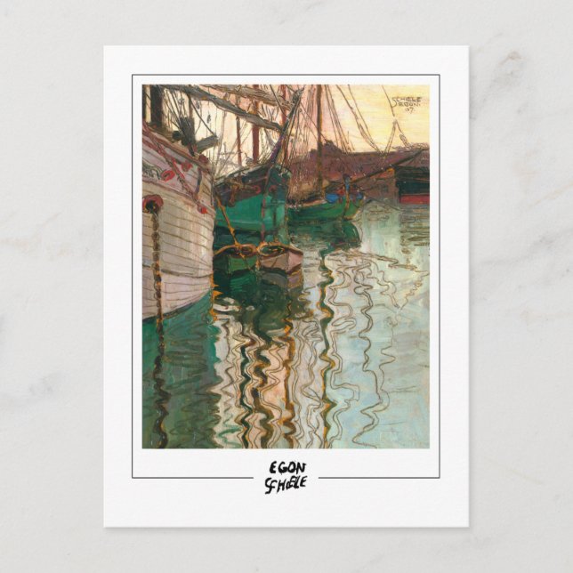 Postal Egon Schiele #170 - Bella Artes (Anverso)