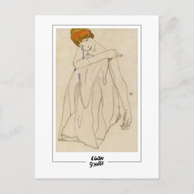 Postal Egon Schiele #183 - Bella Artes (Anverso)