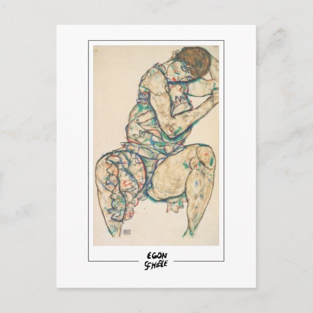 Postal Egon Schiele #304 - Bella Artes (Anverso)