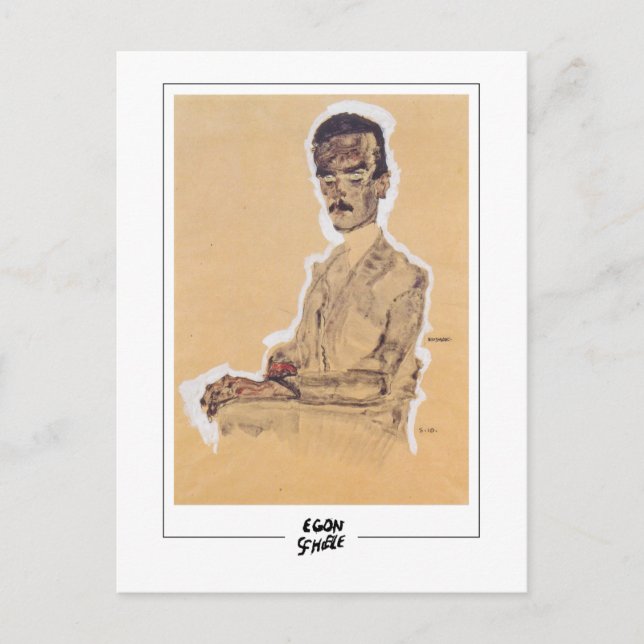 Postal Egon Schiele #313-2 - Bella Artes (Anverso)