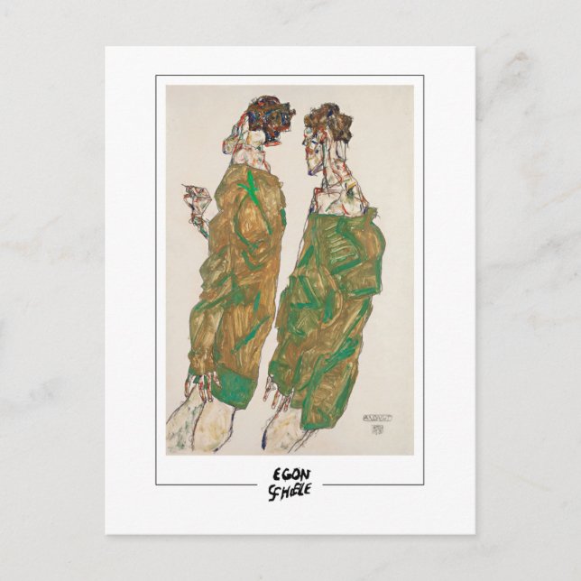 Postal Egon Schiele #421 - Arte fino (Anverso)