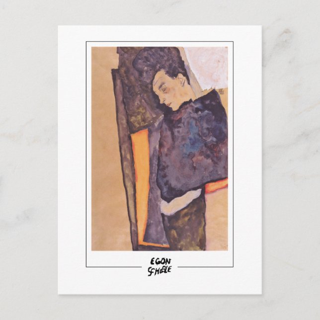 Postal Egon Schiele #493-2 - Bella Artes (Anverso)