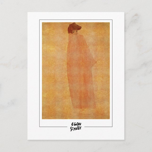 Postal Egon Schiele #536-2 - Bella Artes (Anverso)