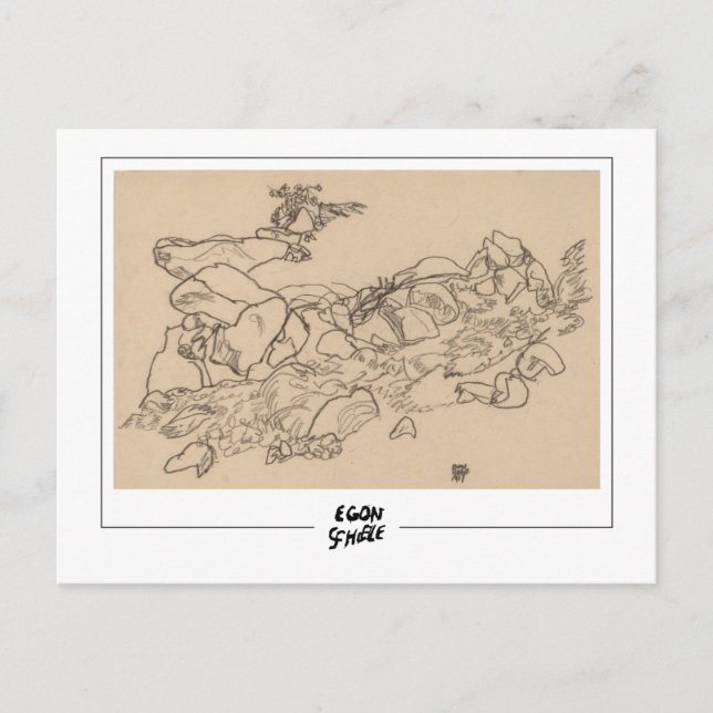 Postal Egon Schiele #560-2 - Bella Artes (Anverso)