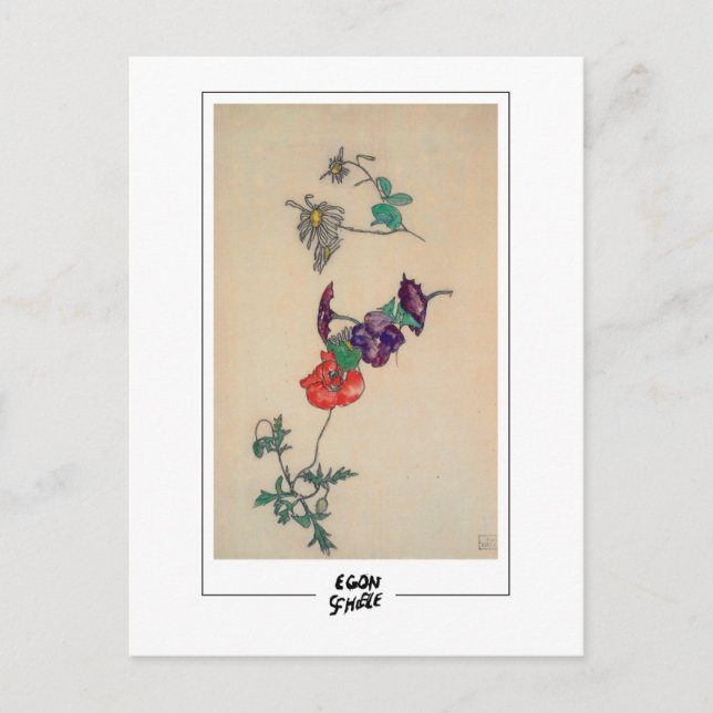 Postal Egon Schiele #95 - Bella Artes (Anverso)