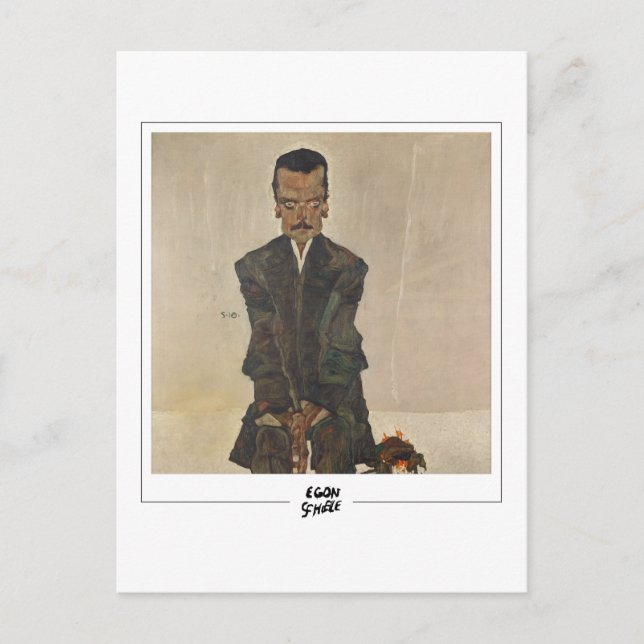 Postal Egon Schiele #9-2 - Arte fino (Anverso)