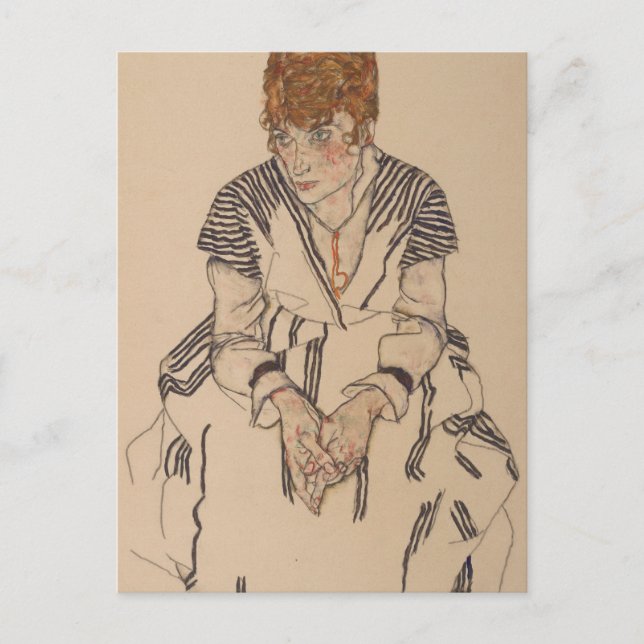 Postal Egon Schiele - La ley de la hermana de un artista (Anverso)