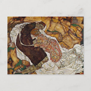 Postal Egon Schiele - Muerte y la doncella