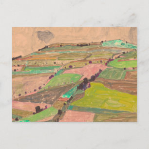 Postal Egon Schiele - Paisaje de campo