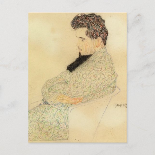 Postal Egon Schiele - Retrato de Arthur Lowenstein (Anverso)