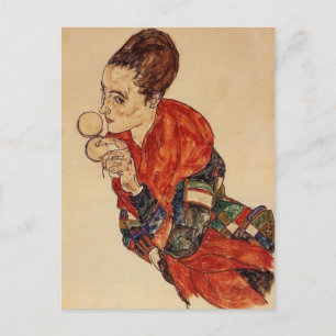 Postal Egon Schiele-Retrato de la actriz Marga Boerner