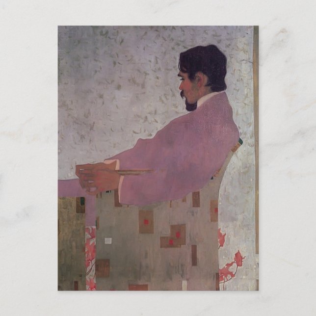 Postal Egon Schiele-Retrato del pintor Anton Peschka (Anverso)