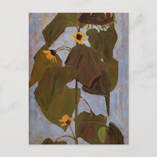 Postal Egon Schiele-Sunflower (Anverso)
