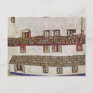 Postal Egon Schiele- Ventanas (fachada de una casa)