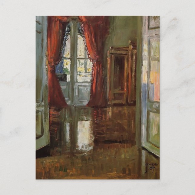 Postal Egon Schiele - Vista al departamento de Leopold (Anverso)