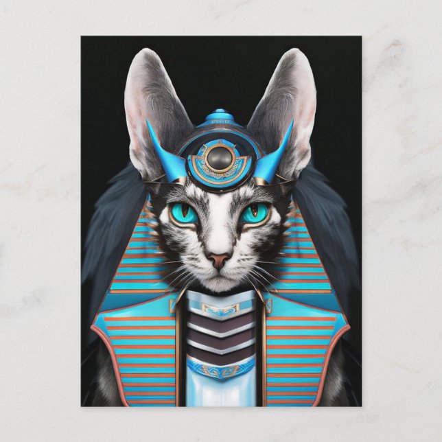 Postal Egyptian cat (Anverso)