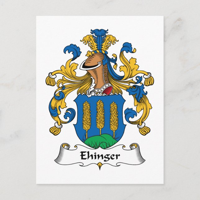 Postal Ehinger Family Crest (Anverso)