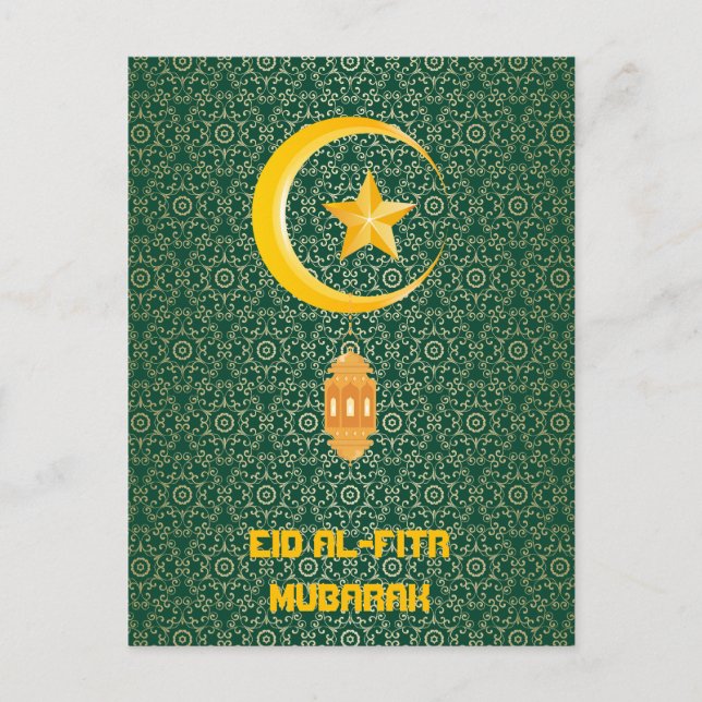 Postal Eid al Fitr Mubarak Ramadan Kareem Estrella de la  (Anverso)