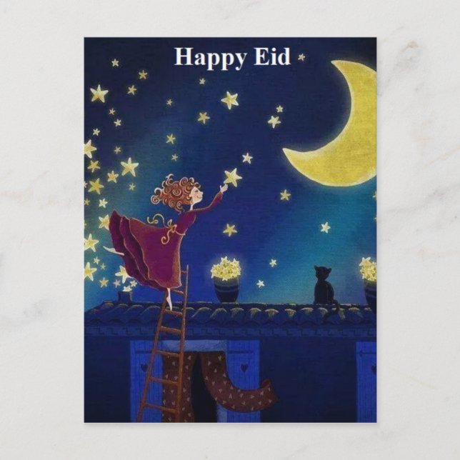 Postal eid feliz (Anverso)