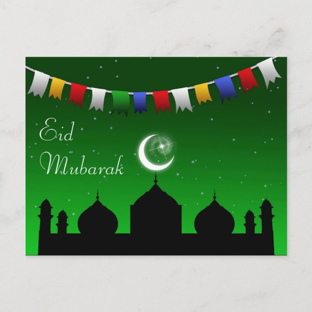 Postal Eid Mubarak Colorful Garland (Anverso)