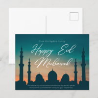 Eid mubarak kareem Islam caligrafía de mezquita ár