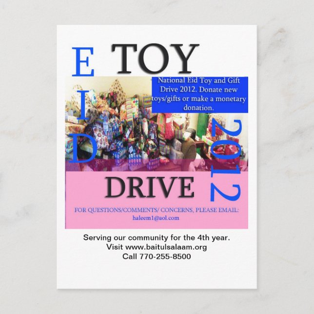 Postal Eid Toy Drive 2012 (Anverso)