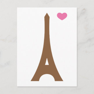 Postal Eiffel enamorado.
