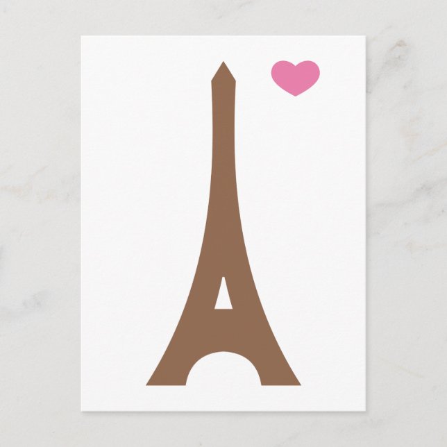Postal Eiffel enamorado. (Anverso)