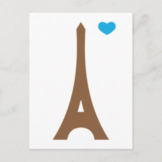 Postal Eiffel enamorado.