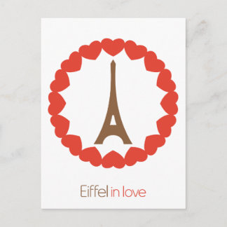 Postal Eiffel enamorado...
