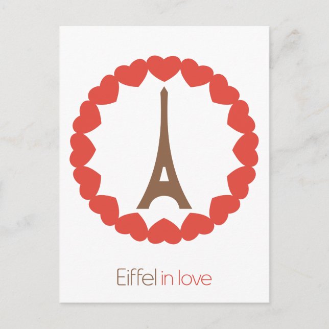 Postal Eiffel enamorado... (Anverso)