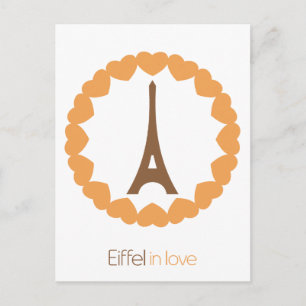 Postal Eiffel enamorado.