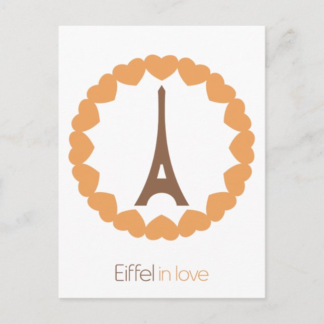 Postal Eiffel enamorado. (Anverso)