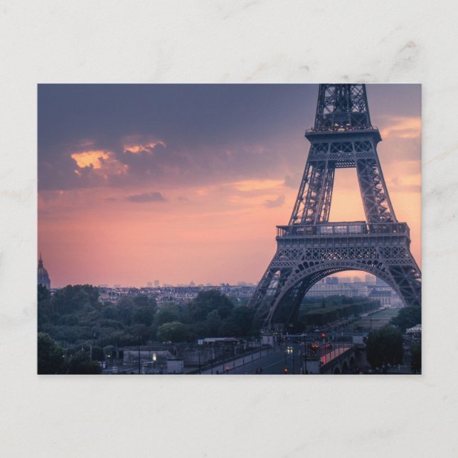 Postal Eiffel Tower at Dusk (Anverso)
