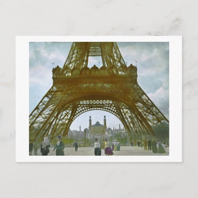 Postal Eiffel Tower Paris 1900 Exposition Universelle (Anverso)