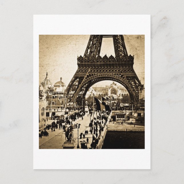 Postal Eiffel Tower Paris Exposition Universelle (Anverso)