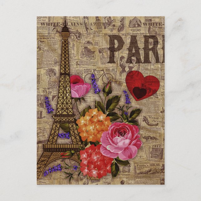 Postal Eiffel Tower Vintage French (Anverso)
