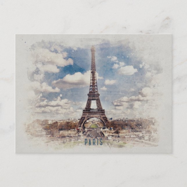 Postal Eiffeltoren Parijs (Anverso)