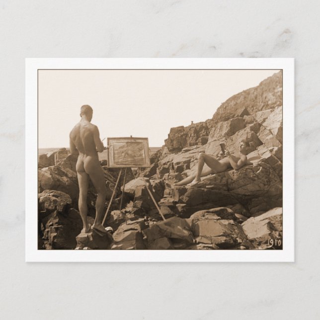 Postal Einar Bager Painter Sueco (Anverso)