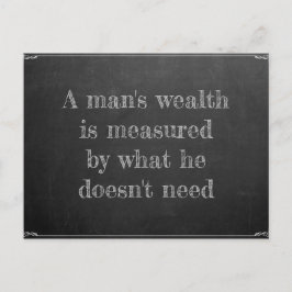 Postal Eines Menschen Reichtum