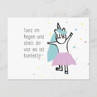 Postal Einhorn - Postkarte