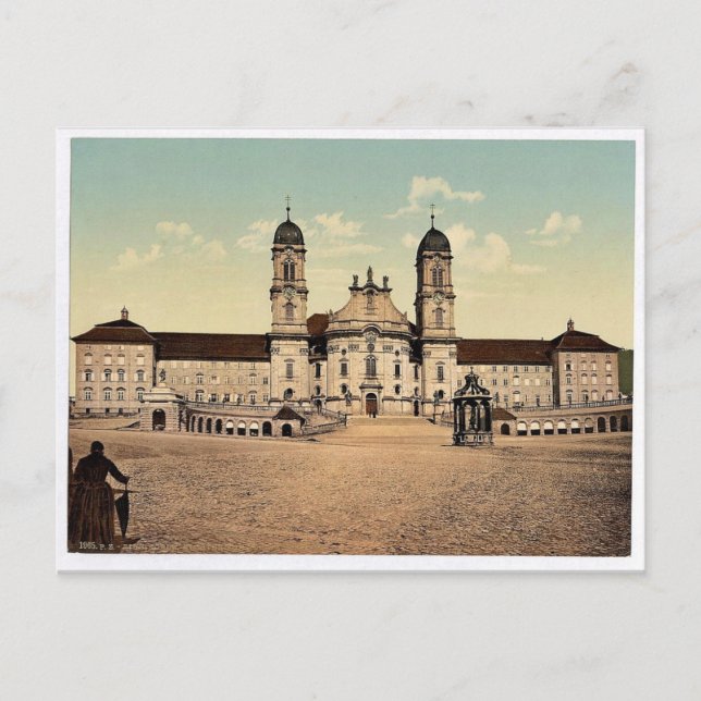 Postal Einsiedeln, monasterio, Lake Lucerne, Suiza c. (Anverso)