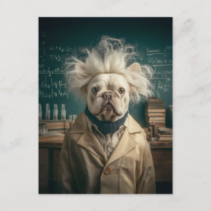 Postal Einstein Pup en Lab Coat