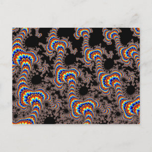 Postal Ejecución de color - Arte fractal